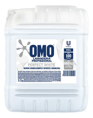 Omo lava roupas líquido profissional Perfect White 7L