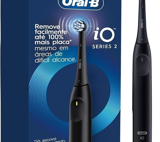 Oral-B Escova de Dente Elétrica iO2, 1 Cabo + 1 Refil + Carregador