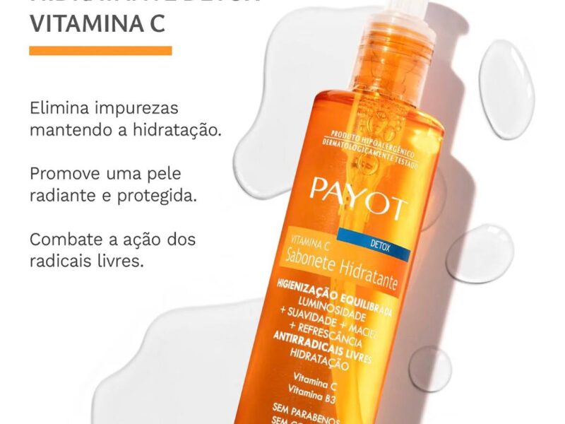 PAYOT Sabonete Liquido Detox, Vitamina C, 220 Ml