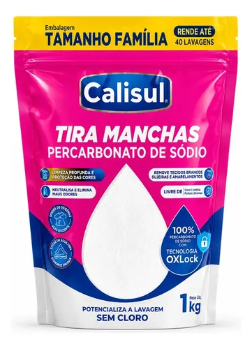 Percarbonato De Sódio 100% Tira Manchas Calisul – Roupas Brancas e Coloridas