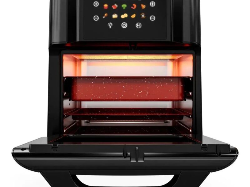 Philco PAF15C Fritadeira Air Fryer Oven 15 Litros Revestimento Redstone Porta Removível Luz Interna 10 Funções Preta