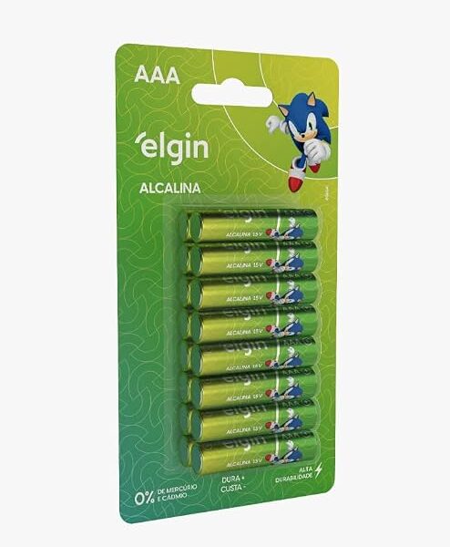 Pilha Alcalina AAA com 16 unidades Elgin Palito