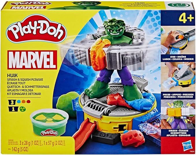 Play-Doh Marvel Hulk Kit Esmagar e Detonar na Link por R$ 84,38