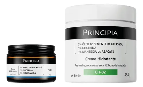 Principia Kit Cremes Hidratantes Rosto E Corpo Ch-01 + Ch-02 Seca Dia/noite