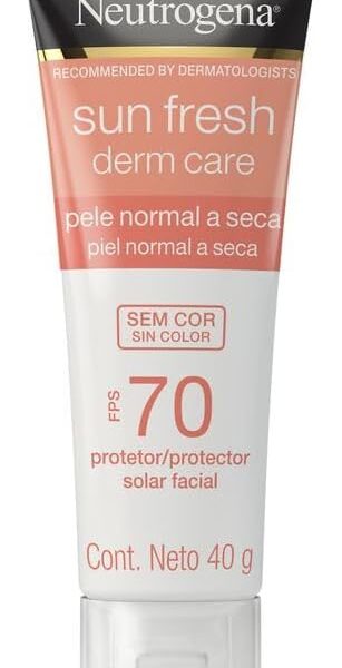 Protetor Solar Facial Neutrogena Sun Fresh, Sem Cor, FPS 70, 40g