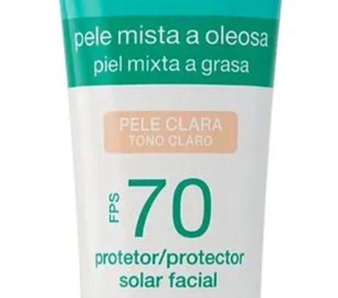 Protetor Solar Facial Para Pele Oleosa Neutrogena Sun Fresh Derm Care Pele Clara FPS 70, 40g