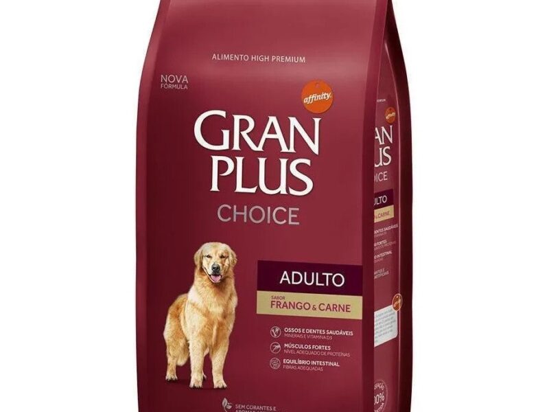 Ração Gran Plus Choice Adultos Sabor Frango E Carne 15kg