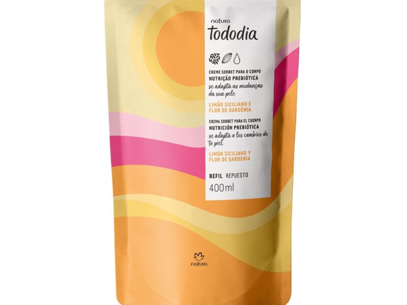Refil Creme Desodorante Nutritivo Tododia Limão Siciliano e Flor de Gardênia