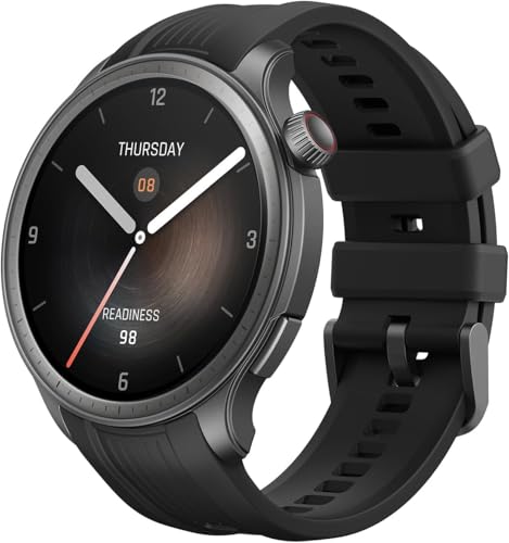 Relógio Inteligente Amazfit Balance 46mm A2287 ZEPP FOLOW Composição Corporal, GPS, Step Tracking, Alexa Built-In, Chamada Bluetooth, Duração da Bateria de 14 Dias (Black)