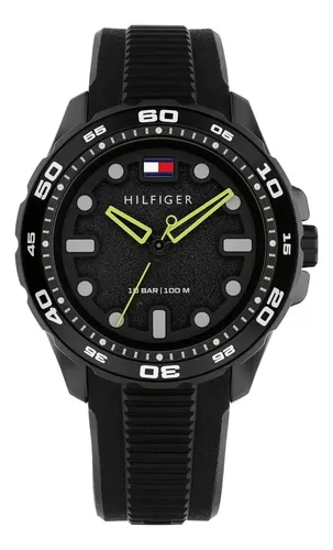 Relógio masculino Tommy Hilfiger Regatta 1792266 Silicone 40 mm preto