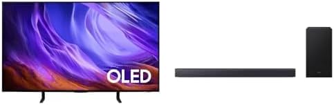 Samsung Vision AI TV 55″ OLED 4K S85H + Soundbar Samsung HW-B450F, com 2.1 canais, 300W, Bluetooth, Subwoofer sem fio e Dolby Audio