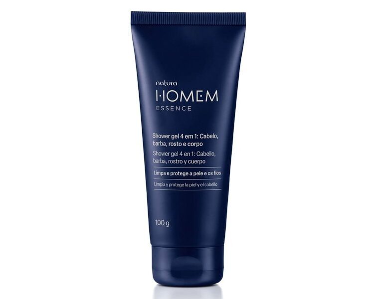 Shower Gel 4 em 1 Cabelo, Barba, Rosto e Corpo Natura Homem Essence