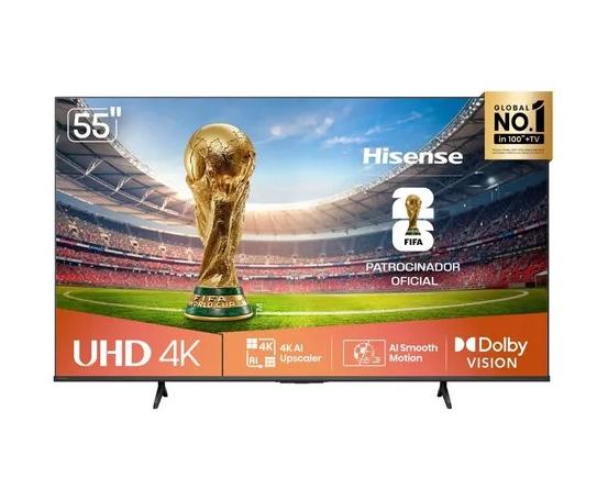 Smart TV Hisense 4K 55 Polegadas 55A6NV com Dolby Vision, HDR10, HLG, Dolby Gaming, Film Maker, DTS Virtual X, Compatibilidade Alexa e Google Home