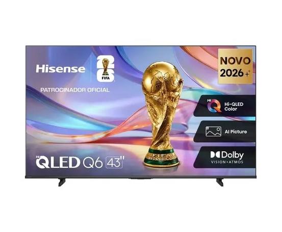 Smart TV Hisense HI-QLED 4K 43" Polegadas com Dolby Vision, Dolby Gaming e Compatibilidade Alexa- 43Q6QV