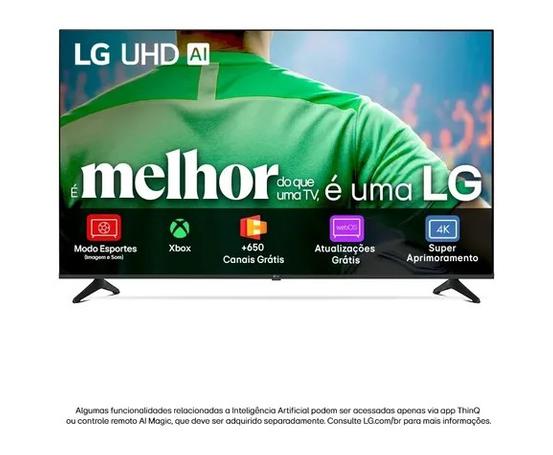 Smart TV LG UHD AI UA75 50 polegadas HDR10 Pro Processador α7 AI Ger8 webOS 25