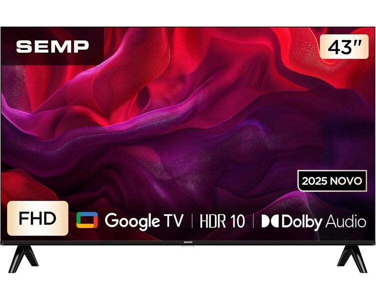 Smart TV Semp 43 Polegadas LED Full HD S42 WiFi Bluetooth Google TV 2 HDMI HDR10 Dolby Audio 43S42