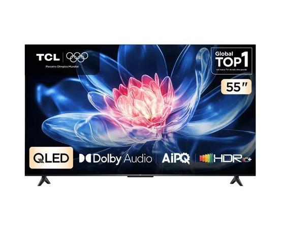 Smart TV TCL 55 Polegadas QLED 4K T6C WiFi Bluetooth Google TV Tela HVA e HDR10+ 55T6C