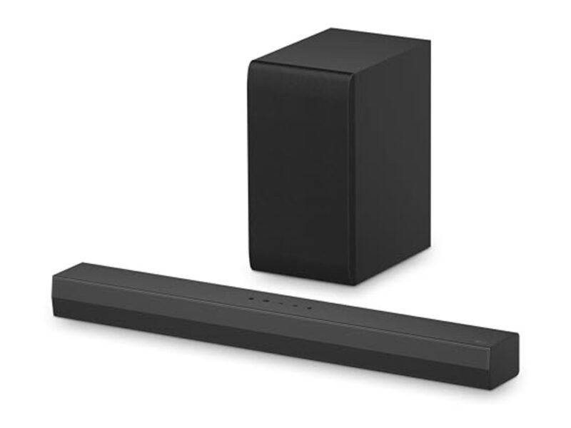 Soundbar LG 300W RMS, 2.1 Canais, Dolby Digital, Sem fios, Bluetooth 5.3, Entrada Óptica, HDMI, AI Sound Pro – S40T