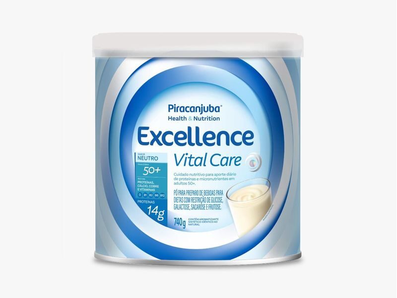 Suplemento Alimentar Excellence Vital Care 50+ Neutro 740g na Tidd por R$ 49,99