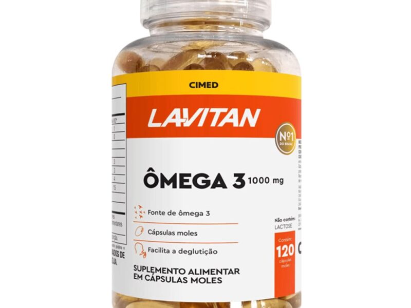 Suplemento Vitamínico LAVITAN Ômega 3 1000mg com 120 Cápsulas Gelatinosas