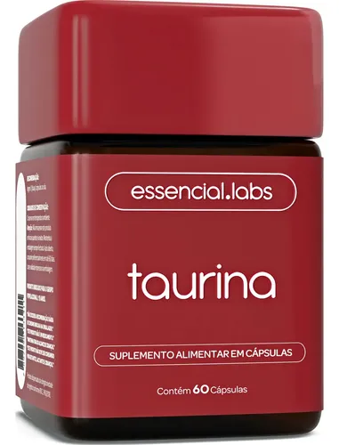 TAURINA com 1000mg por Dose – Fórmula Exclusiva com Máxima Concentração e Absorção – 60 Cápsulas