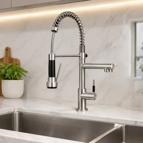 Torneira Gourmet Cozinha Monocomando Inox 304 Ducha Flexível