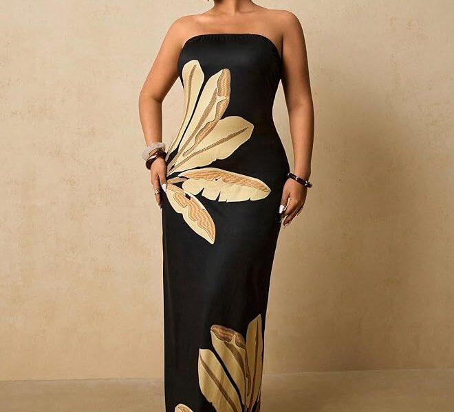Vestido feminino plus size tropical para convidados de casamento, vestido maxi para férias na praia sem alças