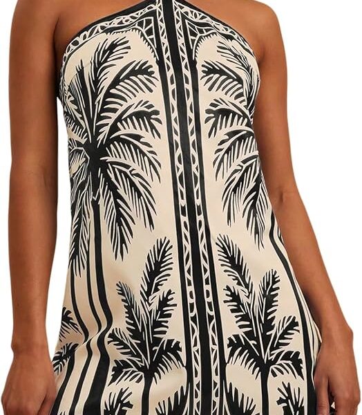 Vestidos femininos tropicais frente única costas nuas vestidos boho mini vestidos