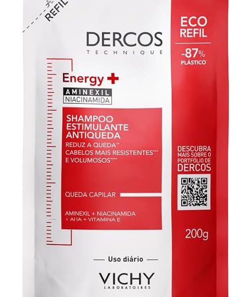 Vichy Dercos Energy+ Shampoo Antiqueda Estimulante Refil, 200g