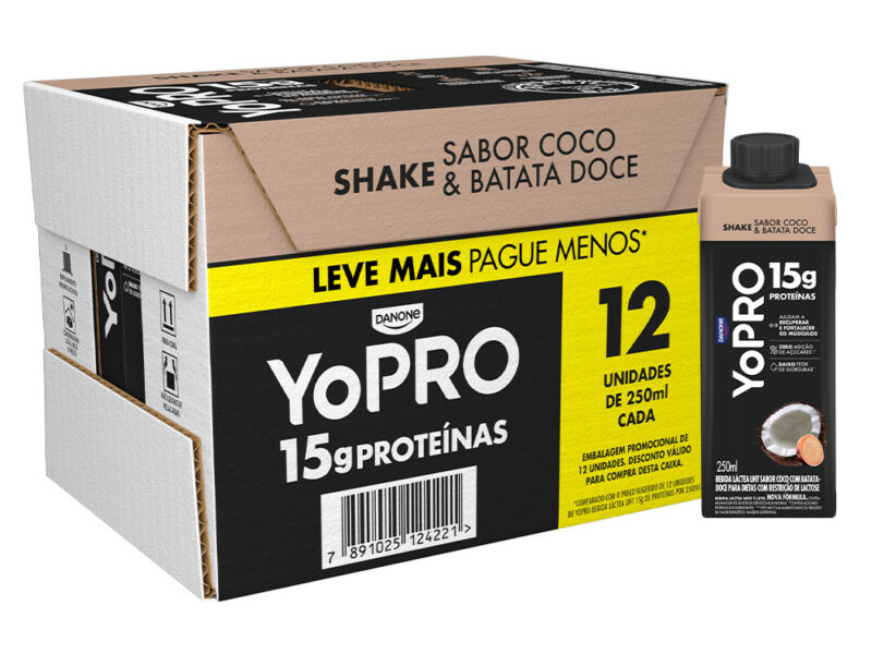 YoPRO Coco com Batata-Doce 15g de proteínas 250ml – 12 unid.