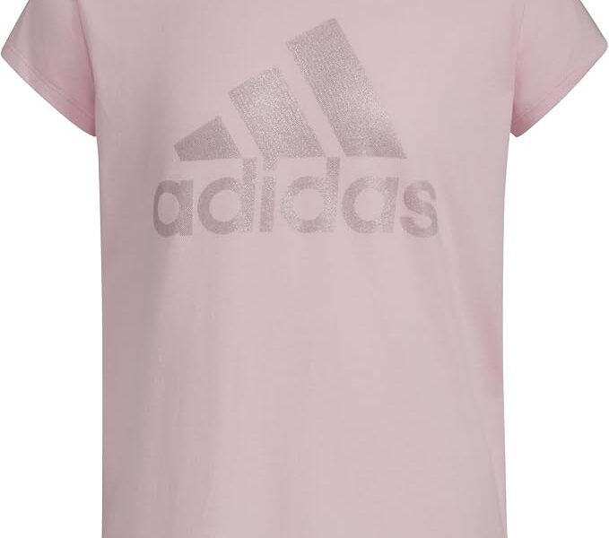 adidas Camiseta essencial de algodão de manga curta para meninas