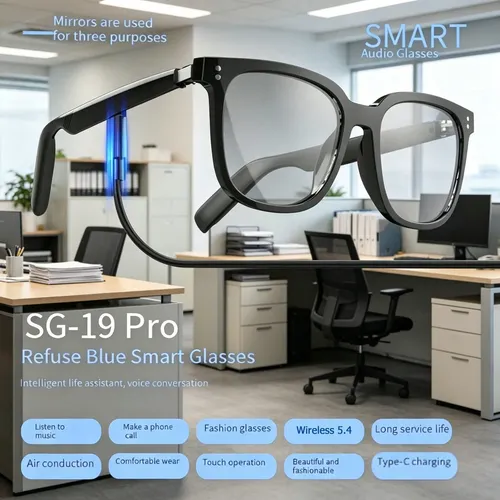 Óculos Inteligentes Sg-19 Pro Bluetooth Usb-c Preto