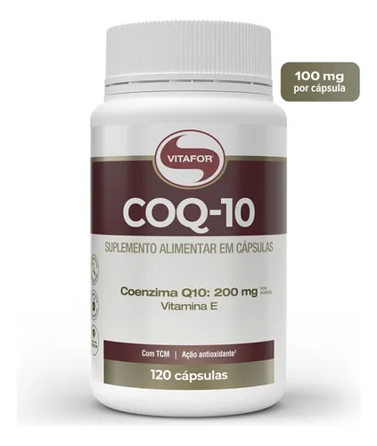 suplemento alimentar Coenzima Q10 200mg Por Porção 120 Cápsulas Vitafor