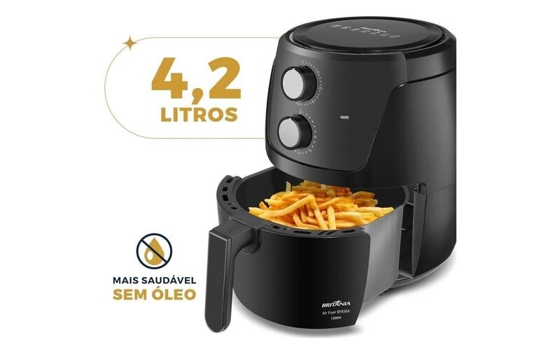 Air Fryer Britânia 4,2L Silverstone 1500W BFR36A 127V