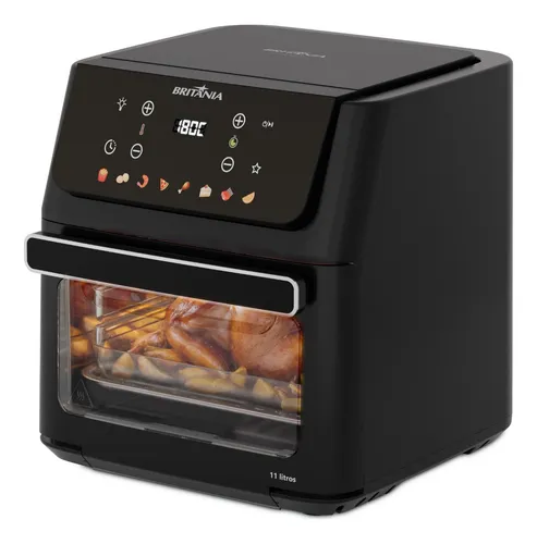 Air Fryer Oven Britânia 11L 8 Funções 1800W Painel Digital BAF11A na Meli por R$ 329,00