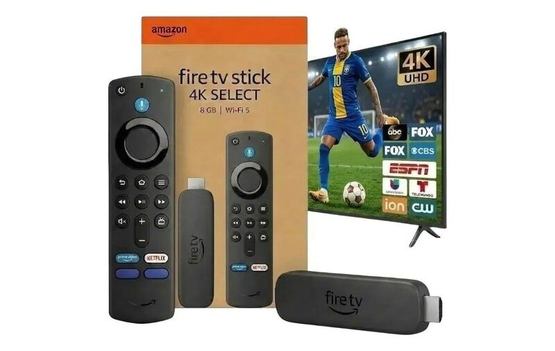 Amazon Firetv Stick 4k Stick Wi-fi-6 Com Alexa Por Voz Preto