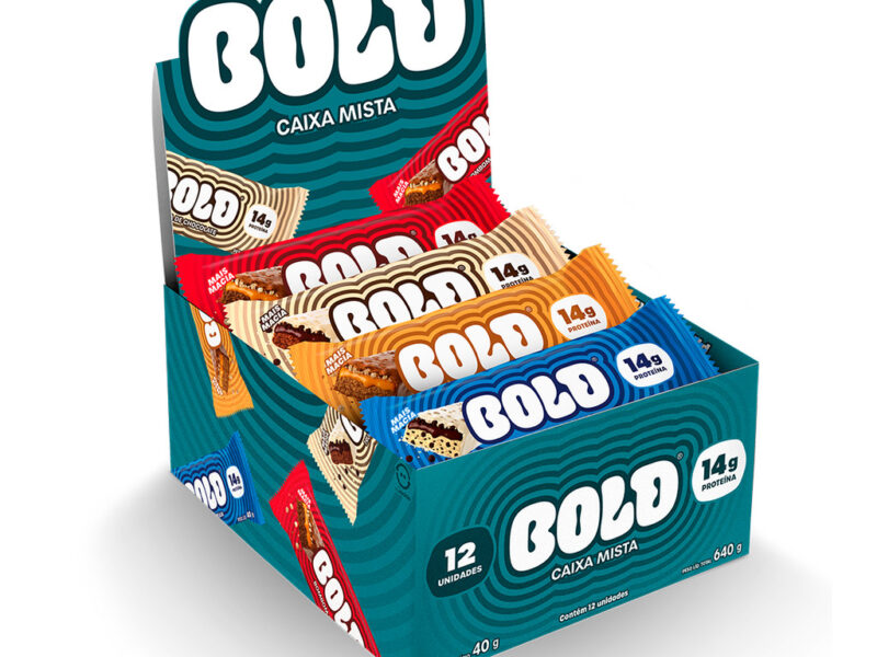 Barra de Proteína BOLD – 14g de Proteína – Caixa Mista com 12 Unidades | 4 Sabores
