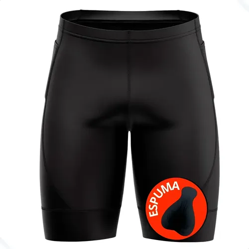 Bermuda Ciclismo Masculina Spinning Bolso Lateral Preta Bike na Meli por R$ 27,93