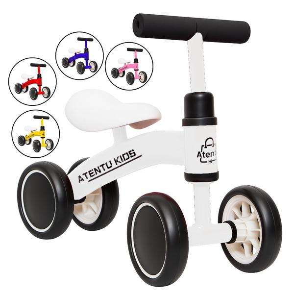 Bicicleta Infantil De Equilíbrio Sem Pedal 4 Rodas – ATENTU – Bicicleta de Equilíbrio –