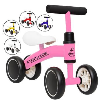 Bicicleta Infantil De Equilíbrio Sem Pedal 4 Rodas – ATENTU – Bicicleta de Equilíbrio –