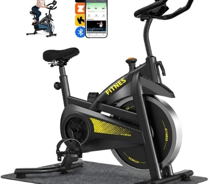 Bicicleta Spinning Com Roda De Inércia De 13kg Bicicleta de Spinning Personalizada, Bicicleta de Ciclismo Indoor para Fitness Suporta 150kg Sensor Cardíaco Monitor Digital Correia Silenciosa