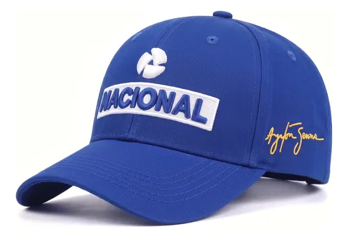 Boné Nacional Ayrton Senna Retrô Formula 1 Aba Curva Trucker