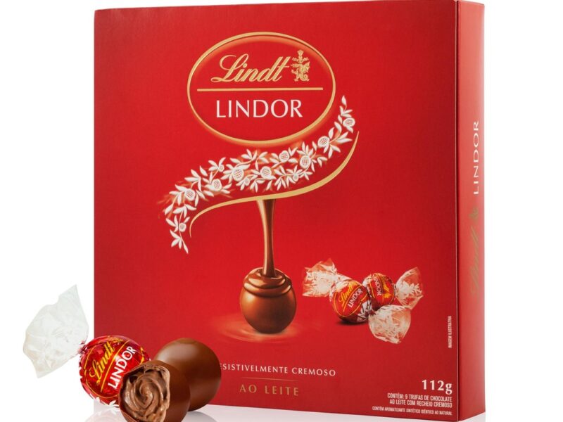 Caixa de Bombons Lindt Lindor ao Leite 112g