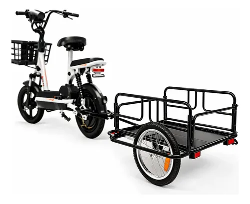 Carretinha Reboque Para Bicicleta E Bike Elétrica 30kg Carga