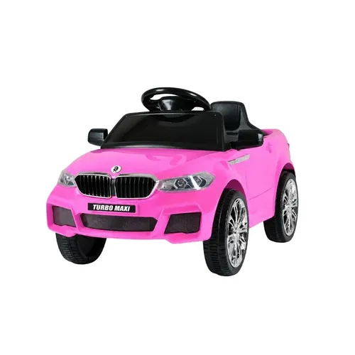 Carro Elétrico Infantil Controle Remoto Bateria 6v Marcha Frente/Ré Bluetooth Som Luz Turbo Maxi Toys – ROSA