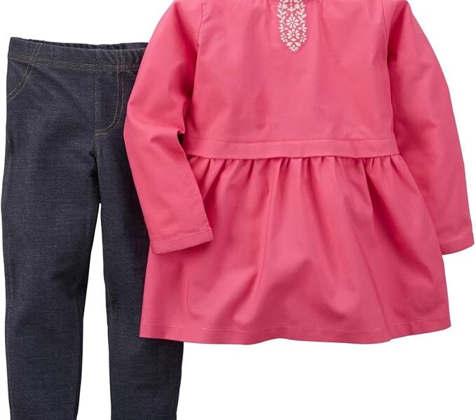 Carter’s Conjunto de 2 peças peplum para bebês meninas 239g017