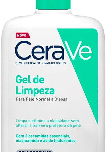 CeraVe, Gel de Limpeza Facial para pele oleosa, com Ácido Hialurônico e Niacinamida