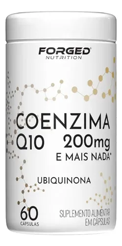 Coenzima Q10 200mg Pura Alta Concentração 60 Cápsulas – Forged Nutrition Sem Sabor