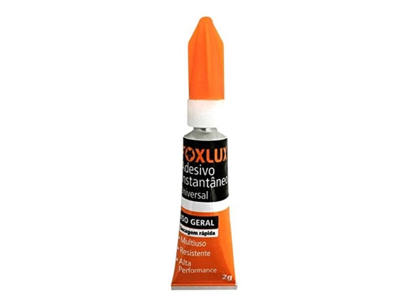 Cola Instantânea Foxlux 2g Universal Adesivo de Secagem Rápida Bico Preciso