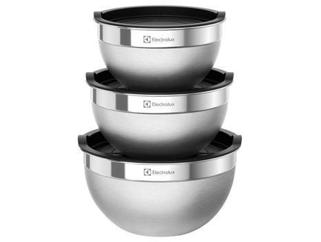 Conjunto de Bowls e Medidores de Inox 3 Peças Electrolux Multiuso 41049099 – Tigela –